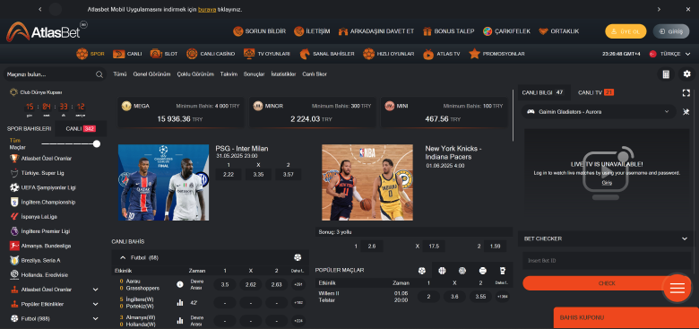 Atlasbet'te spor bahisleri
